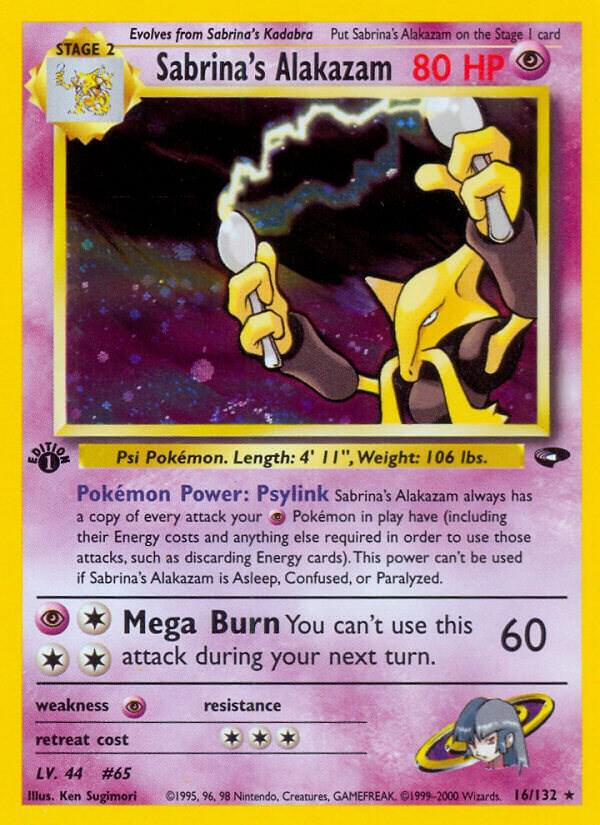Sabrina's Alakazam - 016/132 (G2) Holo Rare - Heavy Play Unlimited Holofoil