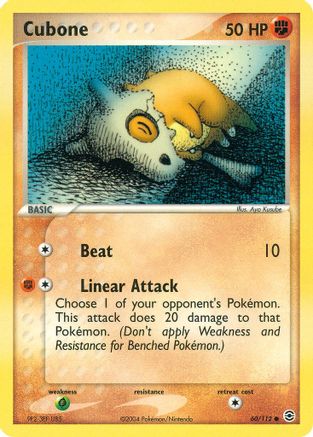 Cubone 60/112 (RG) Common - Light Play Reverse Holofoil