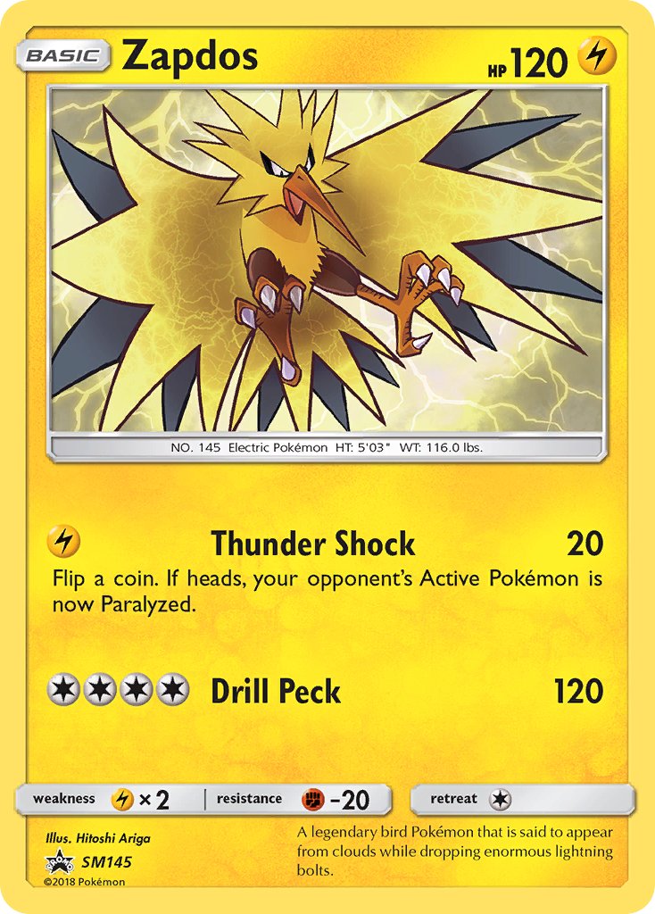 Zapdos - SM145 (SM:PR) Promo - Near Mint Holofoil
