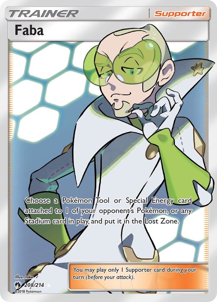 Faba (Full Art) - 208/214 (LOT) Ultra Rare - Near Mint Holofoil