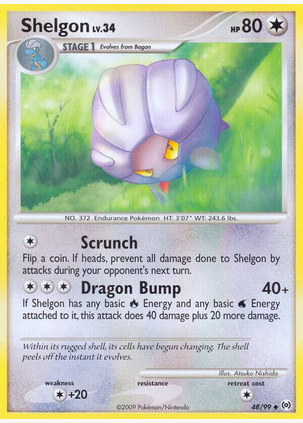 Shelgon LV. 34 48/99 (AR) Uncommon - Near Mint Reverse Holofoil