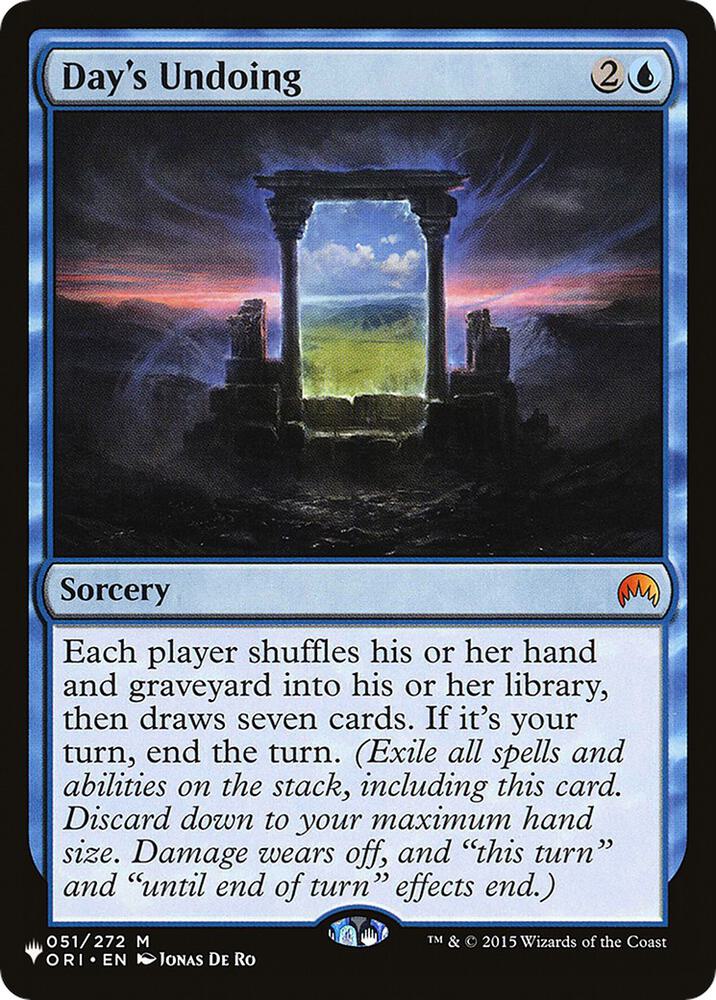 Day's Undoing (ORI-M-LIST)