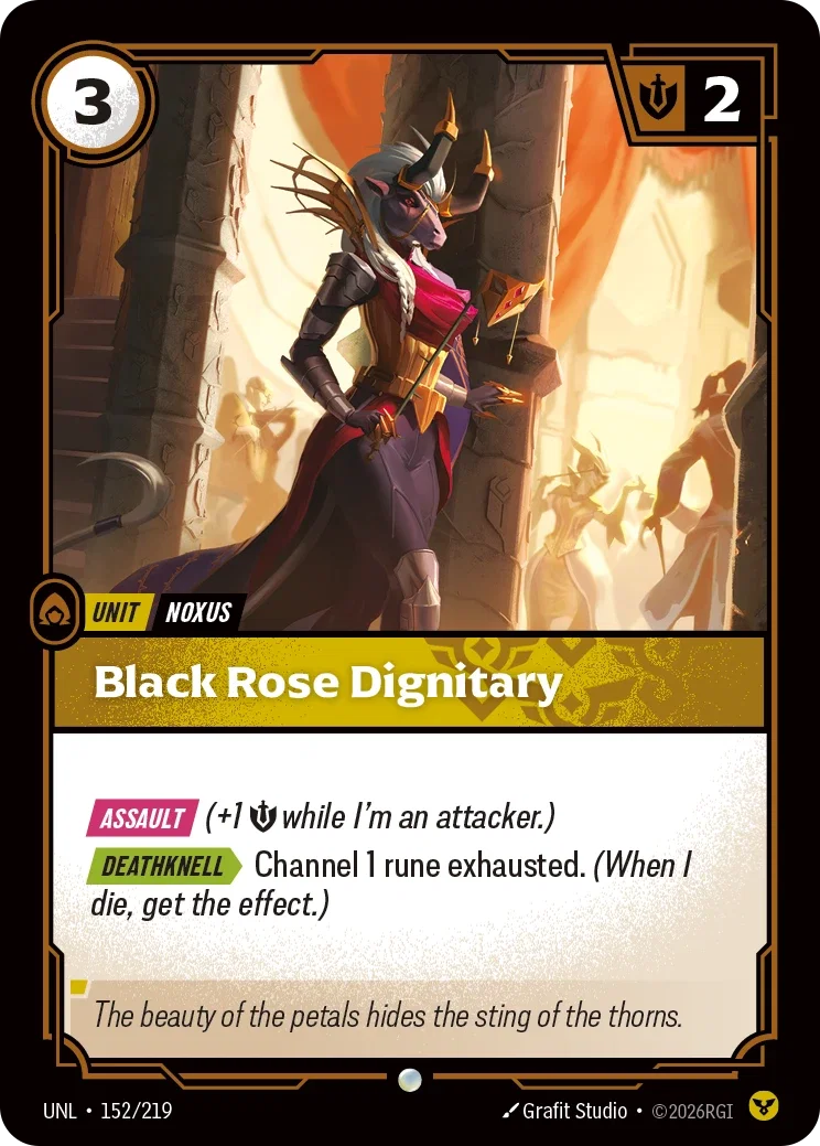Black Rose Dignitary - 152/219 (UNL) Common