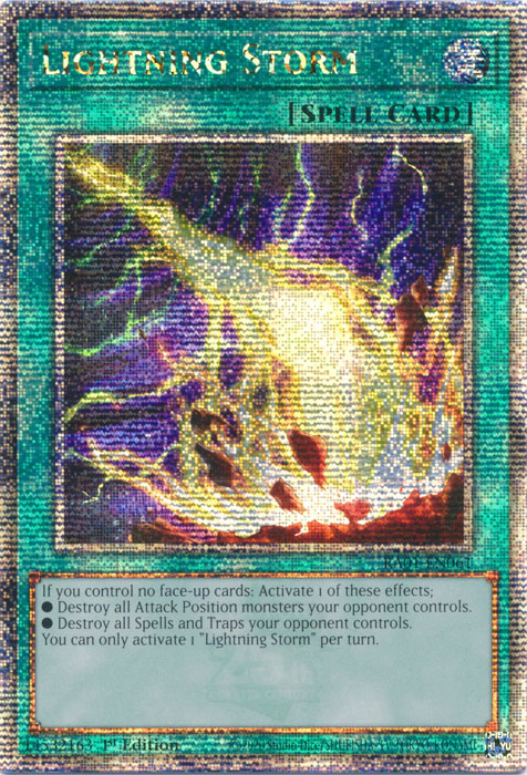 Lightning Storm (RA01-EN061) Quarter Century Secret Rare - Near Mint 1st Edition