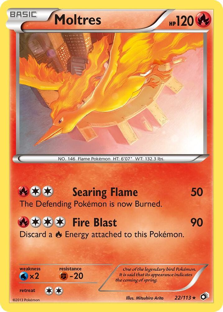 Moltres- 022/113 (LTR) Rare-Near Mint Holofoil