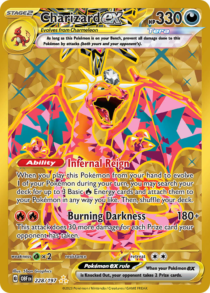 Charizard ex - 228/197 (OBF) Hyper Rare - Near Mint Holofoil Charizard ex - 228/197 (OBF) Hyper Rare - Near Mint Holofoil