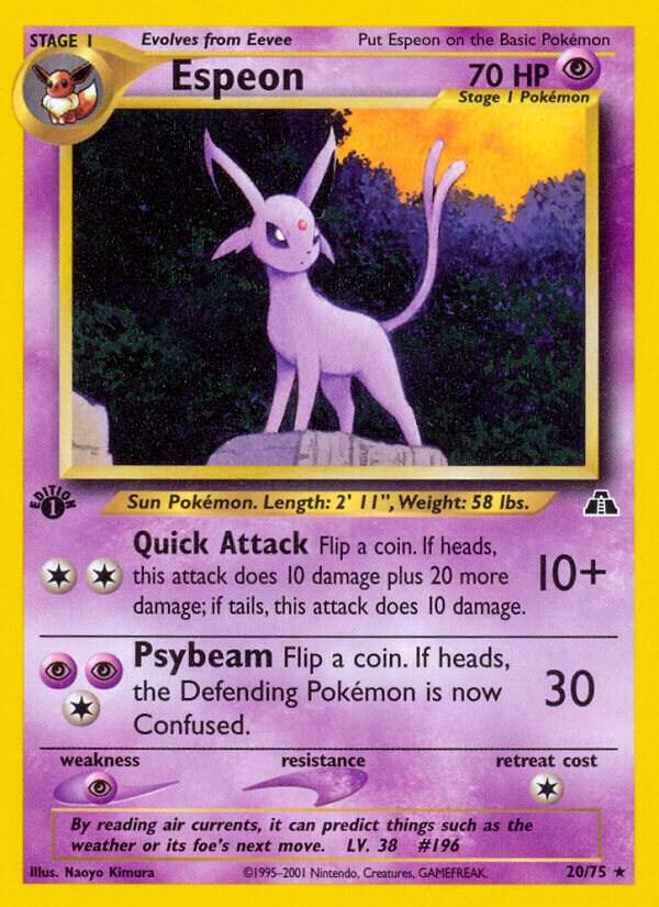 Espeon (20/75) Rare - Unlimited Light Play