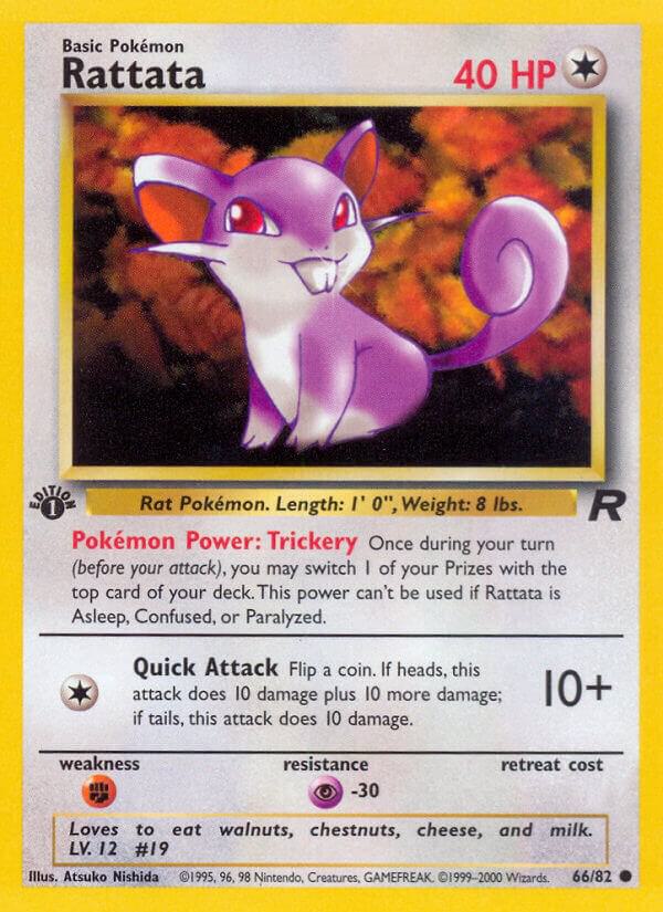 Rattata 66/82 (TR) Common - Heavy Play 1st Edition