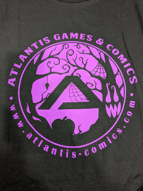 Atlantis Swag: Halloween 2023 Logo T-Shirt - Purple (XL) Imperfections
