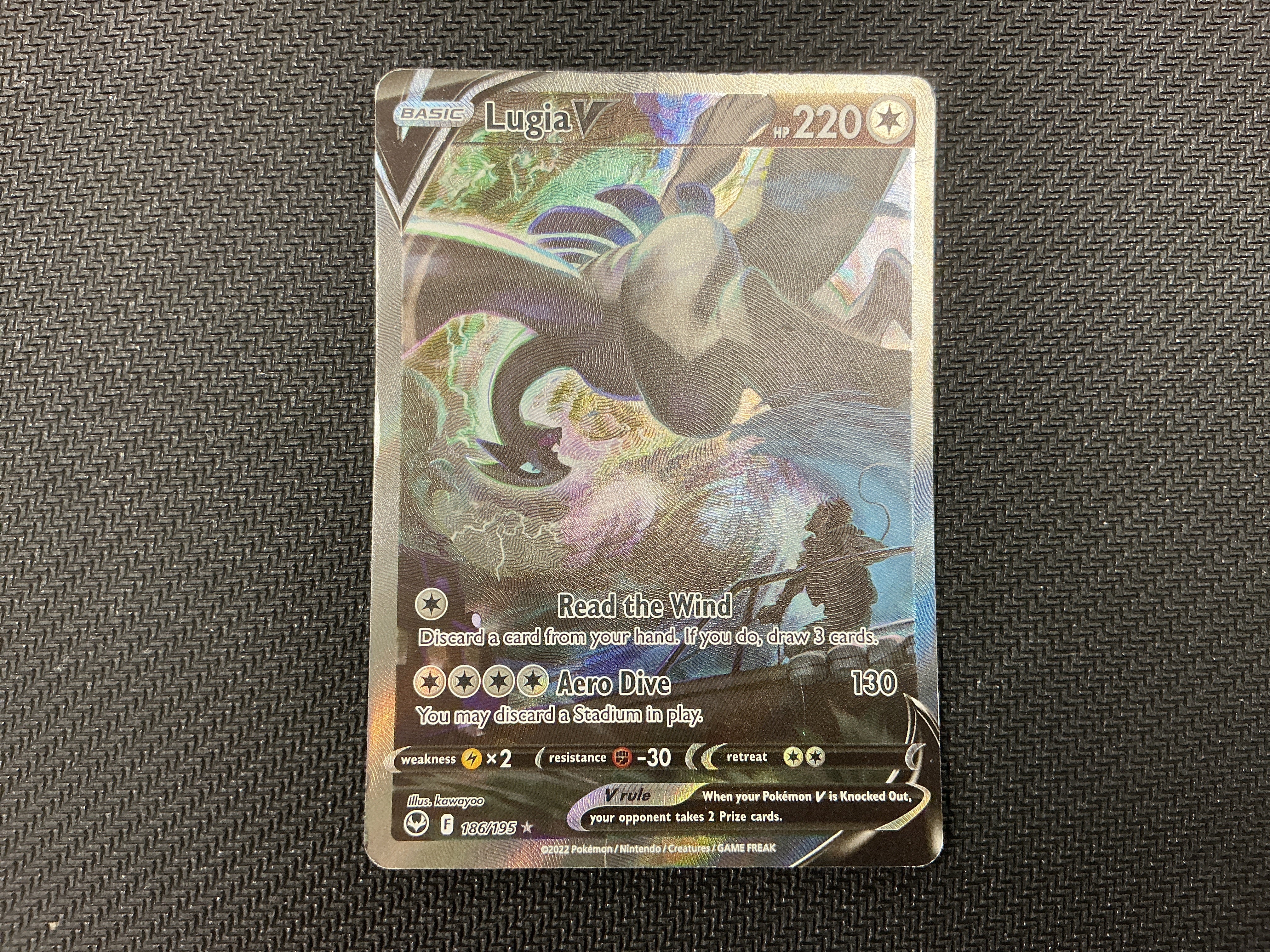 Lugia V (Alternate Full Art) - 186/195 (SWSH12) Ultra Rare - Heavy Play Holofoil