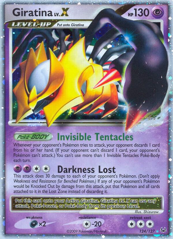 damaged pokemon card value Giratina Lv. X (124/127)