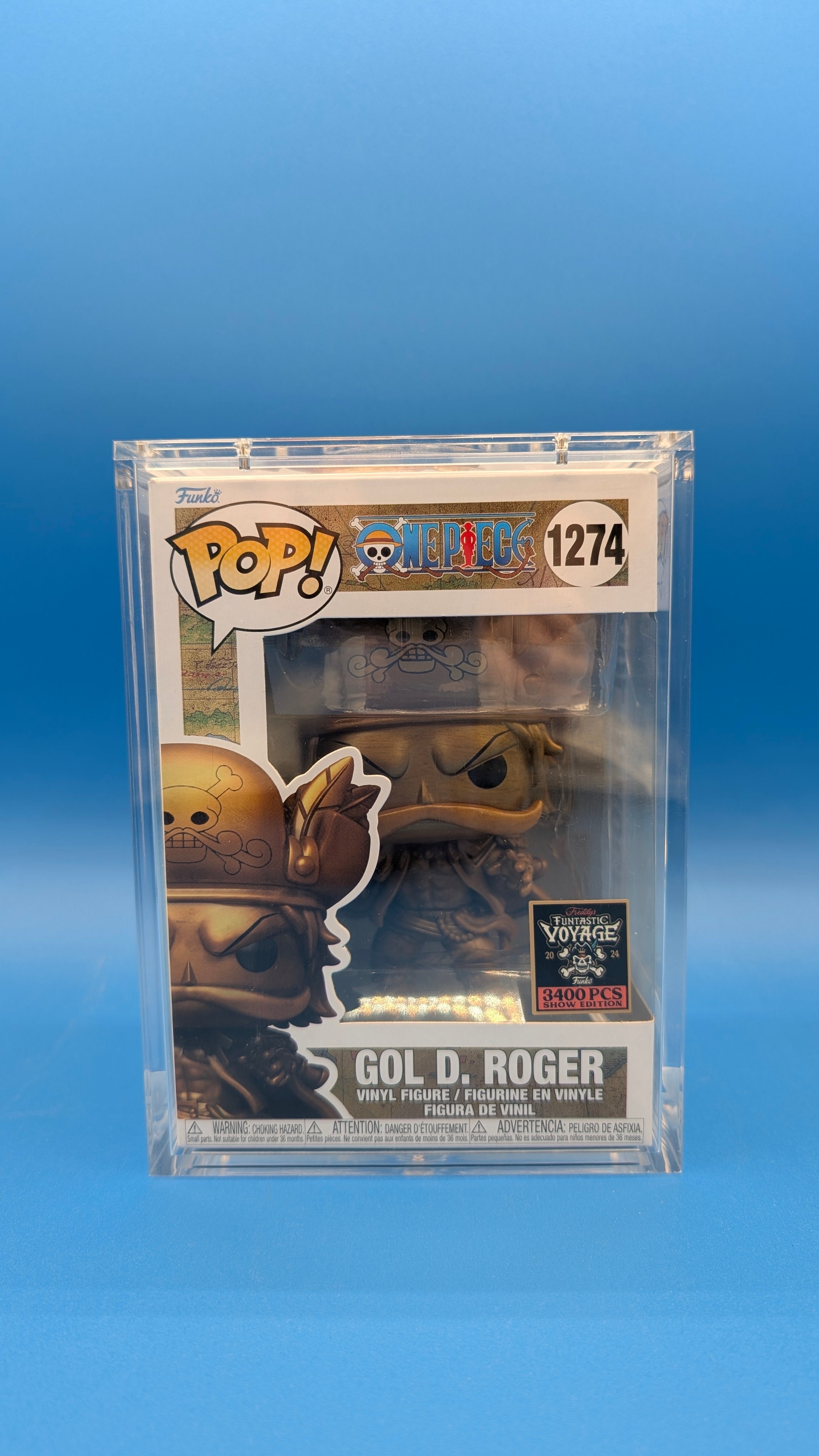 POP Figure: One Piece #1274- Gol D. Roger (2024 Funtastic Voyage) (3400 PCS  Show Edition) (Gold)