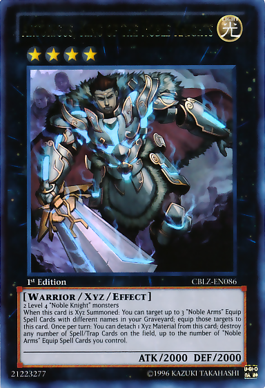 Artorigus, King of the Noble Knights (CBLZ-EN086) Ultra Rare - Near Mint 1st Edition