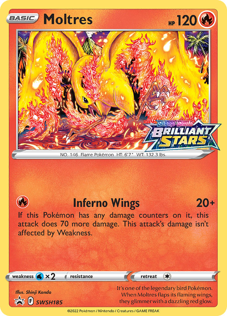 Moltres - SWSH185 (SWSH:PR) Promo - Near Mint Holofoil