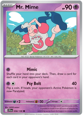 Mr. Mime - 058/159 (JTG) Common