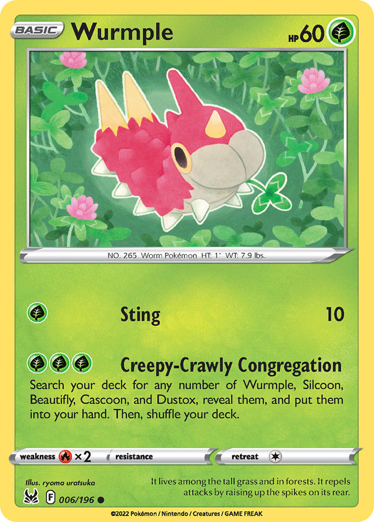 Wurmple - 006/196 (SWSH11) Common - Near Mint