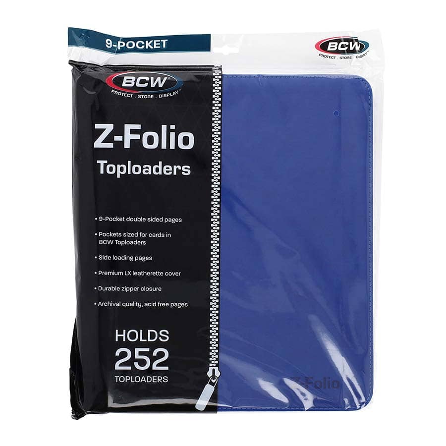 BCW: Z-Folio LX 9 Pocket Toploader Binder - Blue