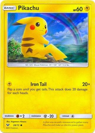 Pikachu - 28/73 (General Mills Promo) Promo - Light Played Water Web Holo