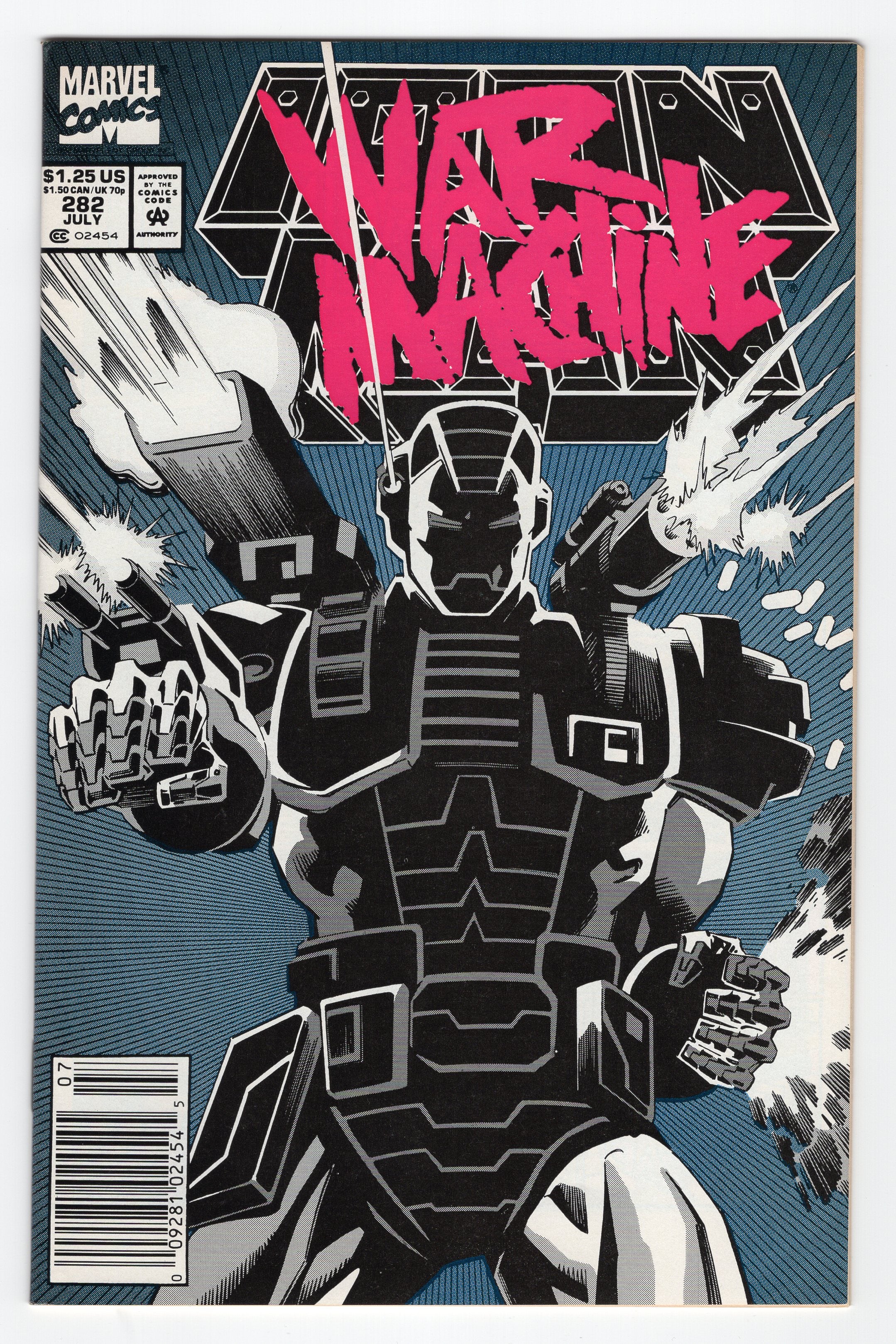 Iron Man (1968 Series) #282 (8.5) Newstand Edition 1st Full Appearance of War Machine