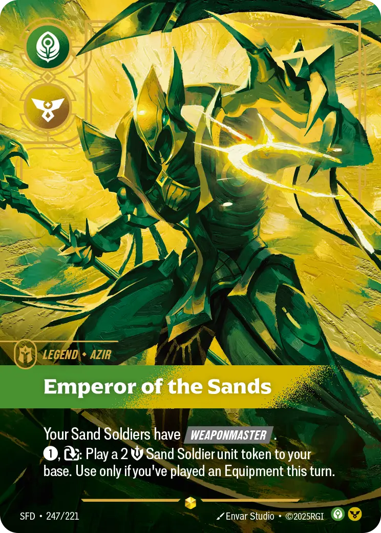 Azir - Emperor of the Sands (Overnumbered) - 247/221 (SFD) Showcase