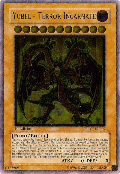 Yubel - Terror Incarnate (PTDN-EN007) Ultimate Rare - Heavy Play 1st E Yubel - Terror Incarnate (PTDN-EN007) Ultimate Rare - Heavy Play 1st E
