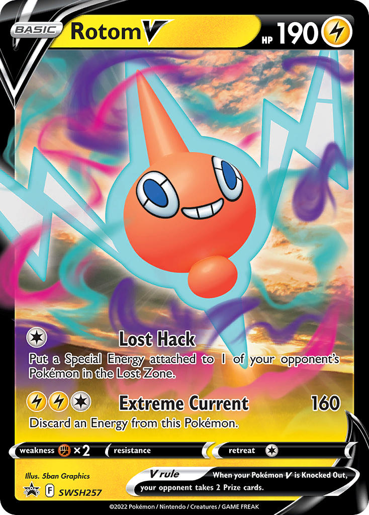 Rotom V - SWSH257 (SWSH:PR) Promo - Near Mint Holofoil