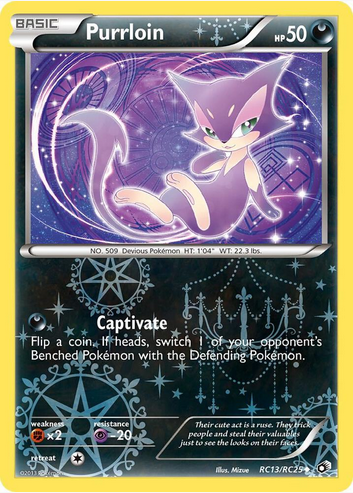 Purrloin (RC13/RC25) Moderately Played Holofoil