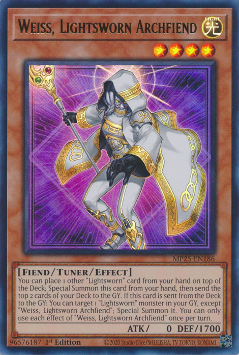 Weiss, Lightsworn Archfiend (MP25-EN186)