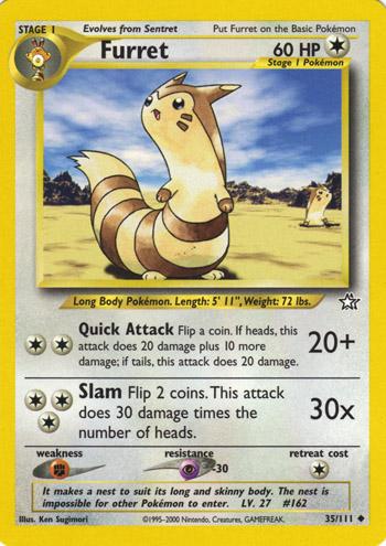 Furret 35/111 (N1) Light Play Uncommon