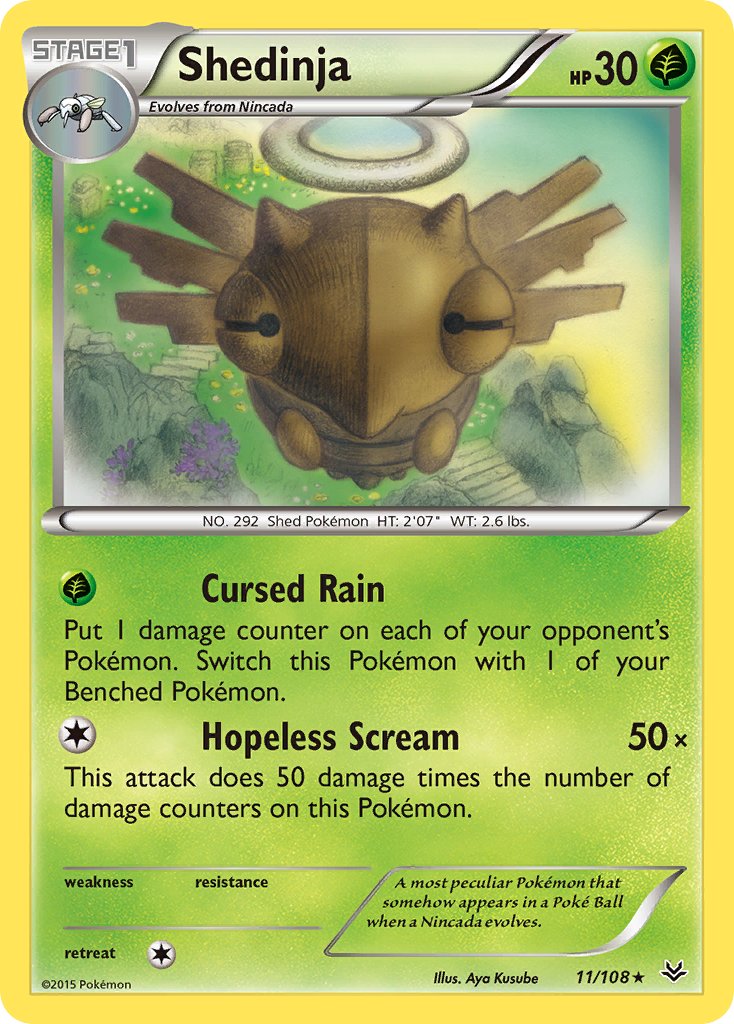 Shedinja - 011/108 (ROS) Rare - Near Mint