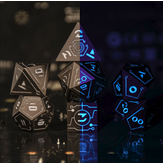 Cyberlink - Neon White/Cyan Dice Set
