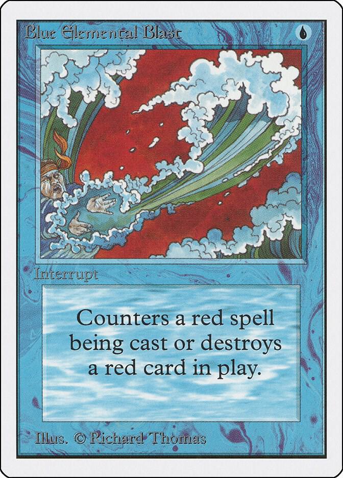 Blue Elemental Blast (2ED-C) Moderate Play