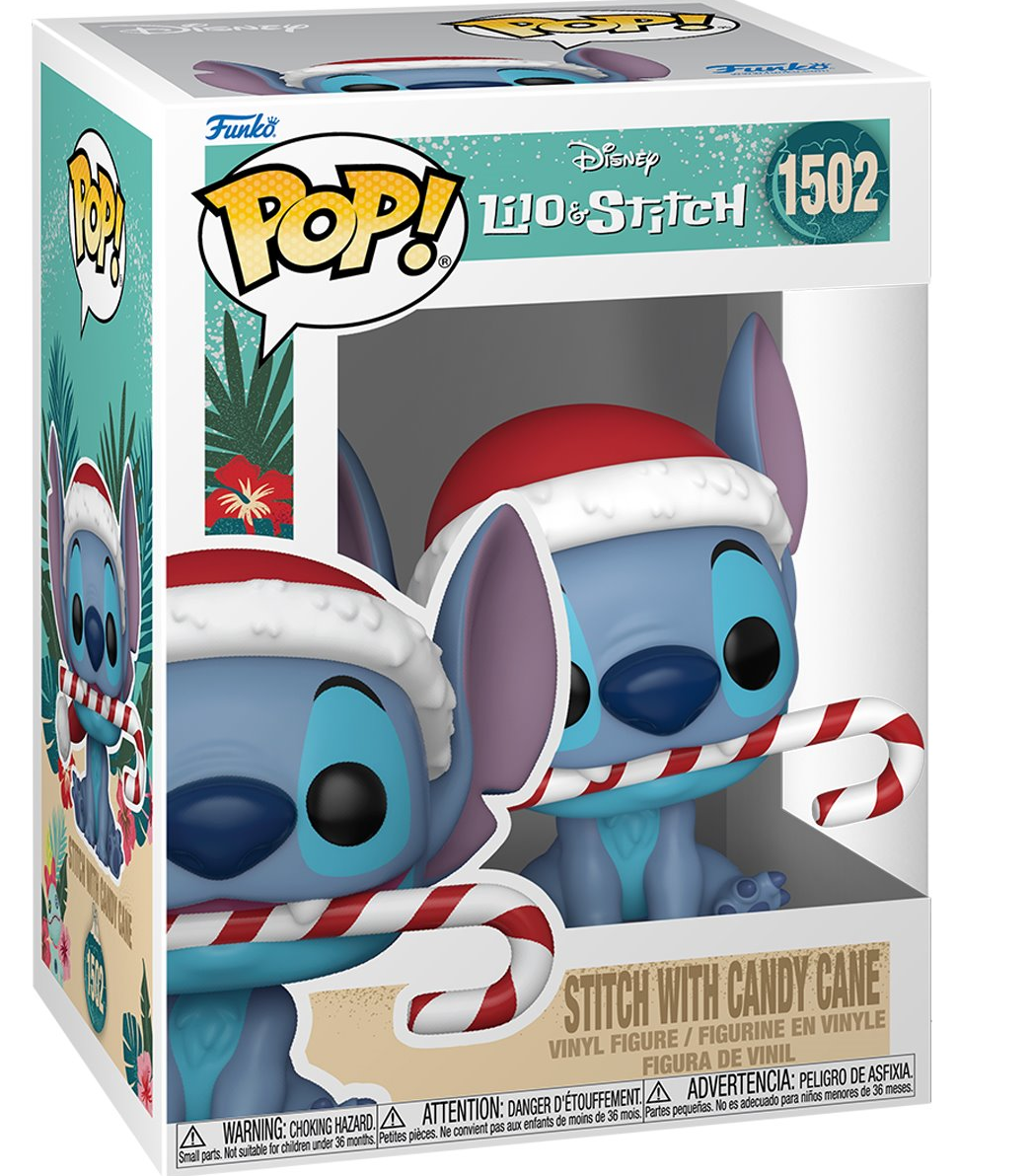 POP Figure: Disney Lilo & Stitch #1502- Stitch with Candy Cane (EE)