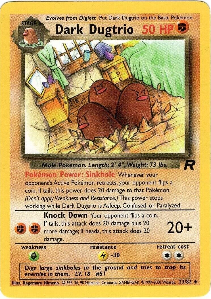 Dark Dugtrio - 23/82 (TR) Rare - Near Mint Unlimited