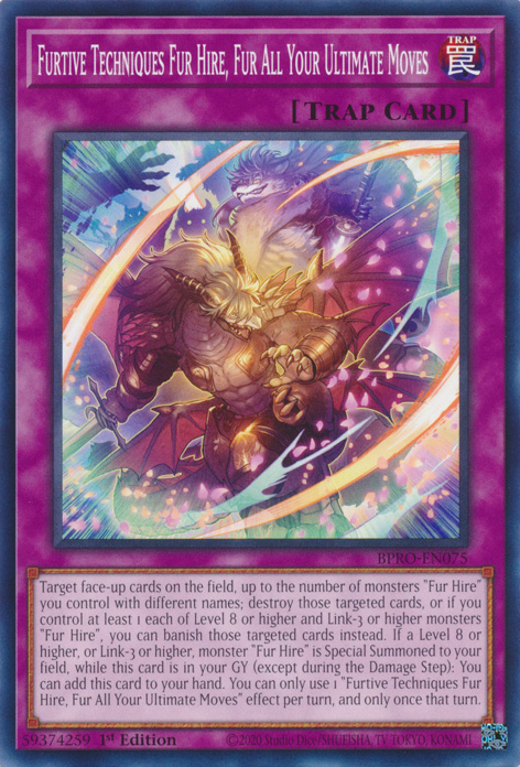 Furtive Techniques Fur Hire, Fur All Your Ultimate Moves (BPRO-EN075)