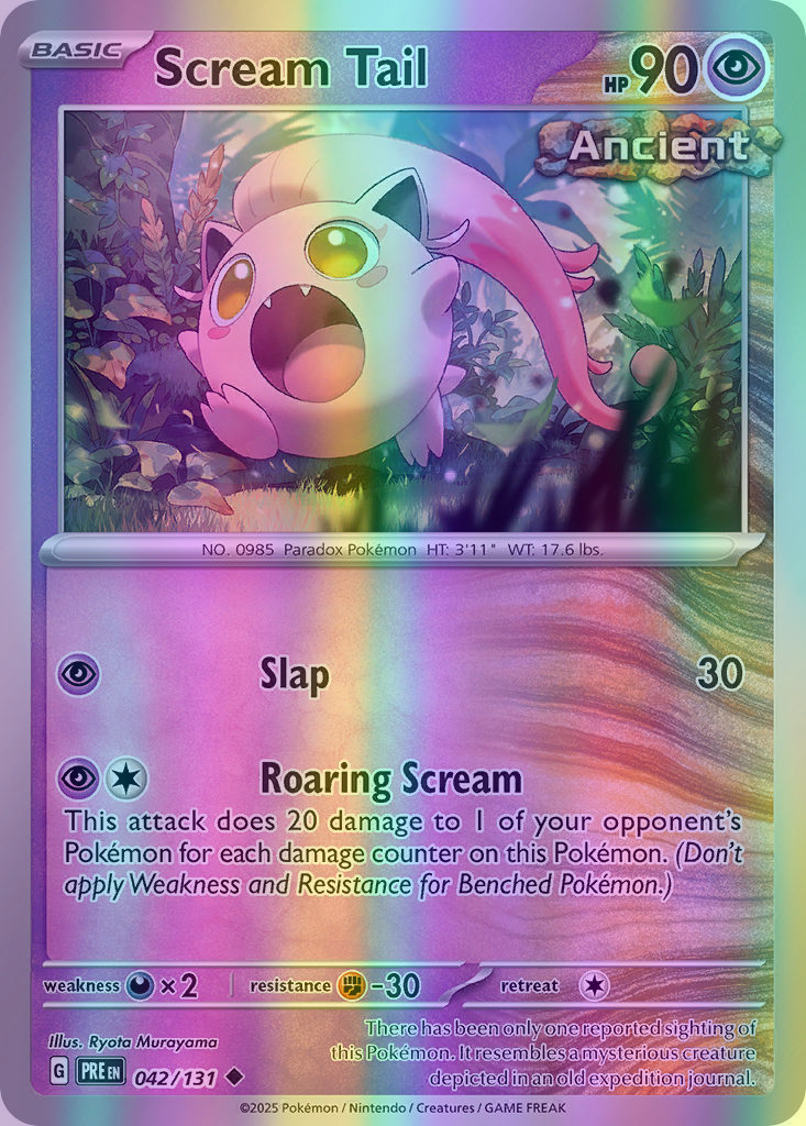 Scream Tail - 042/131 (PRE) Uncommon - Near Mint Reverse Holofoil