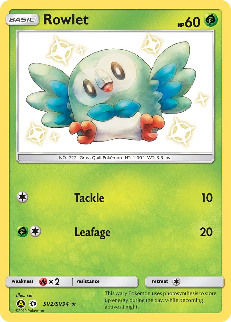 Rowlet - SV2/SV94 (HIF:SV) Shiny Holo Rare - Near Mint Holofoil