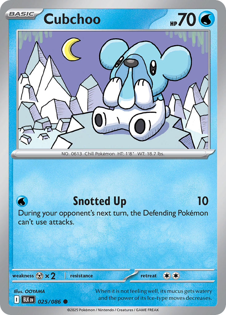 Cubchoo (Master Ball Pattern) - 025/086 (BLK) Common