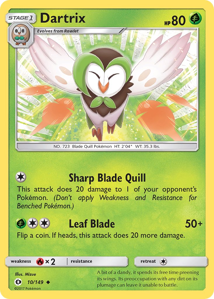 Dartrix - 010/149 (SM01) Uncommon - Near Mint