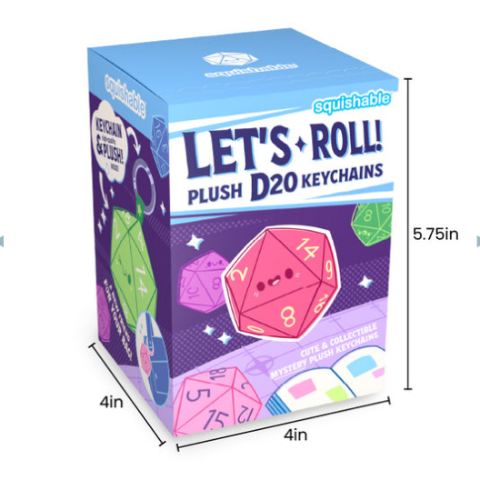Squishable: Blind Box Keychain - D20 Series 1: Let's Roll