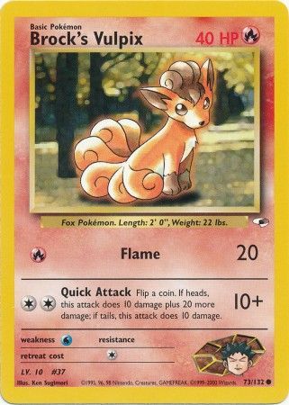 Brock's Vulpix - 73/132 (G2) Common Near Mint Unlimited