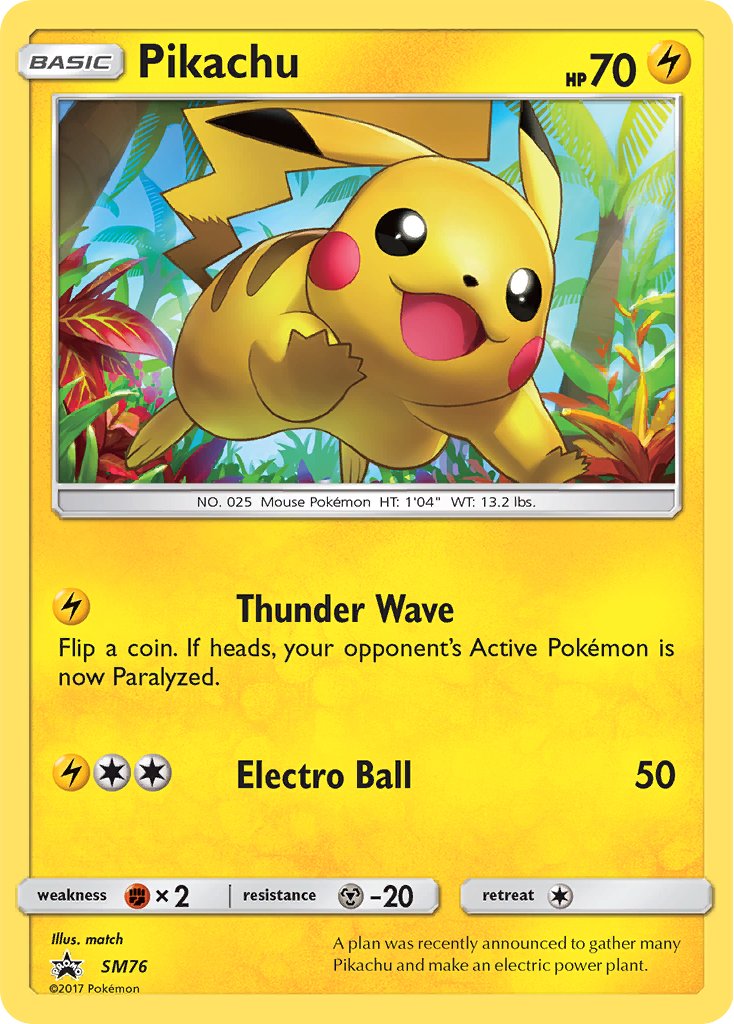 Pikachu - SM76 (SM:PR) Promo - Light Play Holofoil