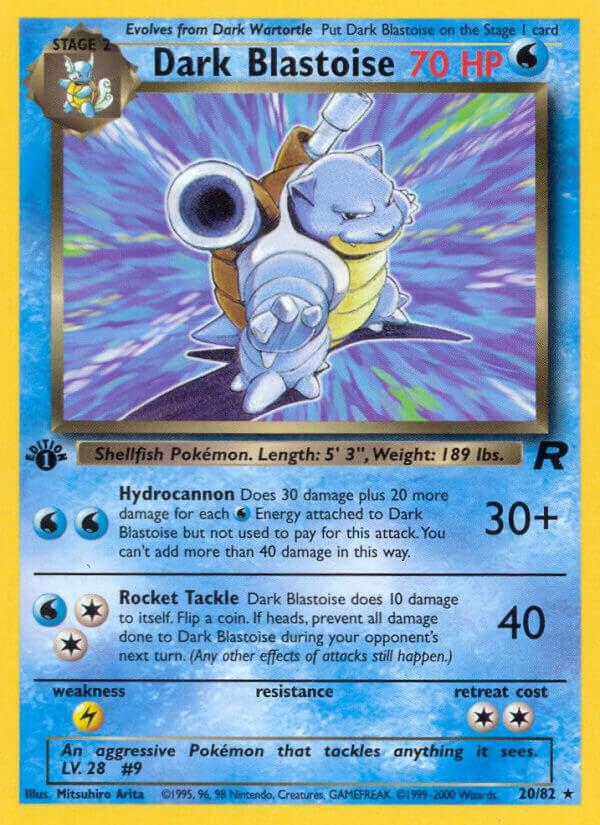 Dark Blastoise (20/82) Rare - Moderate Play Unlimited