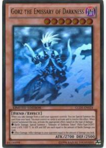 Gorz the Emissary of Darkness (GR) (GLD5-EN024) Ghost Rare - Light Play Limited Edition