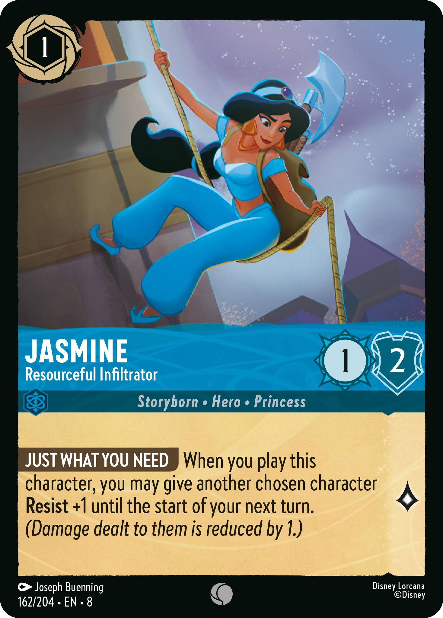 Jasmine - Resourceful Infiltrator (Reign of Jafar - 162/204 ) Common
