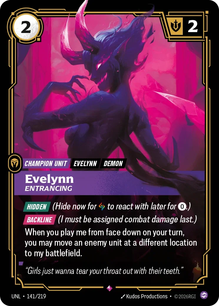Evelynn - Entrancing - 141/219 (UNL) Rare