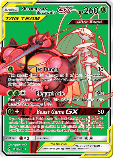 Pheromosa & Buzzwole GX (191/214) Full Art