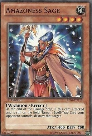 Amazoness Sage (Starfoil) (BP01-EN212) Starfoil Rare - Near Mint 1st E Amazoness Sage (Starfoil) (BP01-EN212) Starfoil Rare - Near Mint 1st E