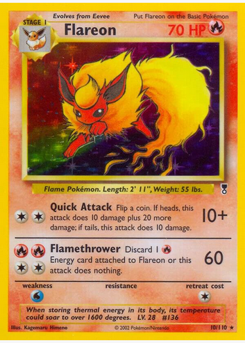 Flareon - 010/110 (LC) Holo Rare - Damaged Holofoil