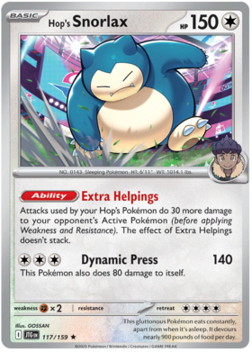 Hop's Snorlax - 117/159 (JTG) Holo Rare